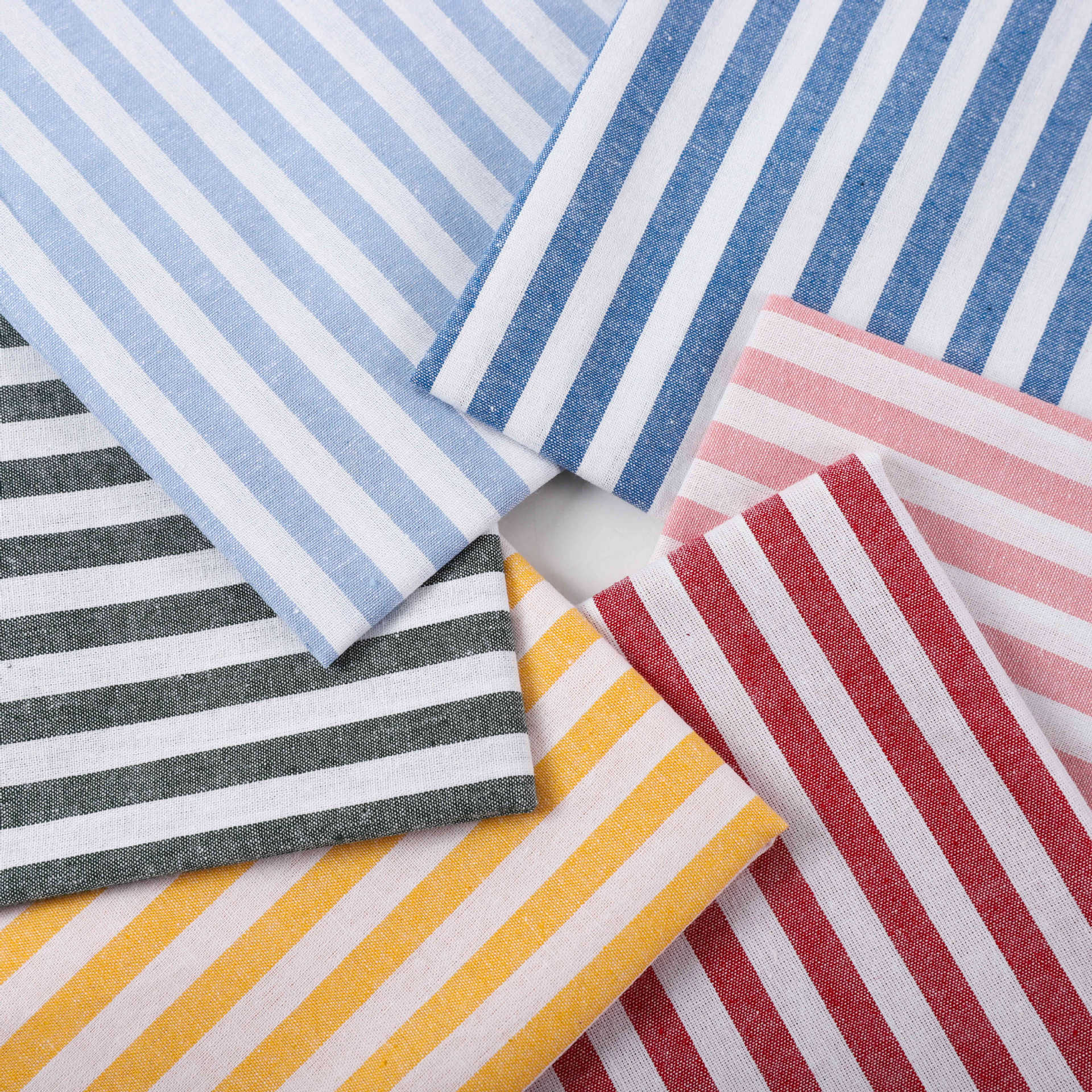 全棉色织朝阳条多种颜色条距服装鞋帽童装春夏女装时装编织色织棉