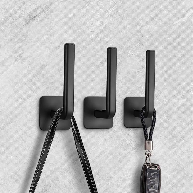 Multifuncional sin perforación gancho adhesivo sin perforación marcas negras colgantes de tela