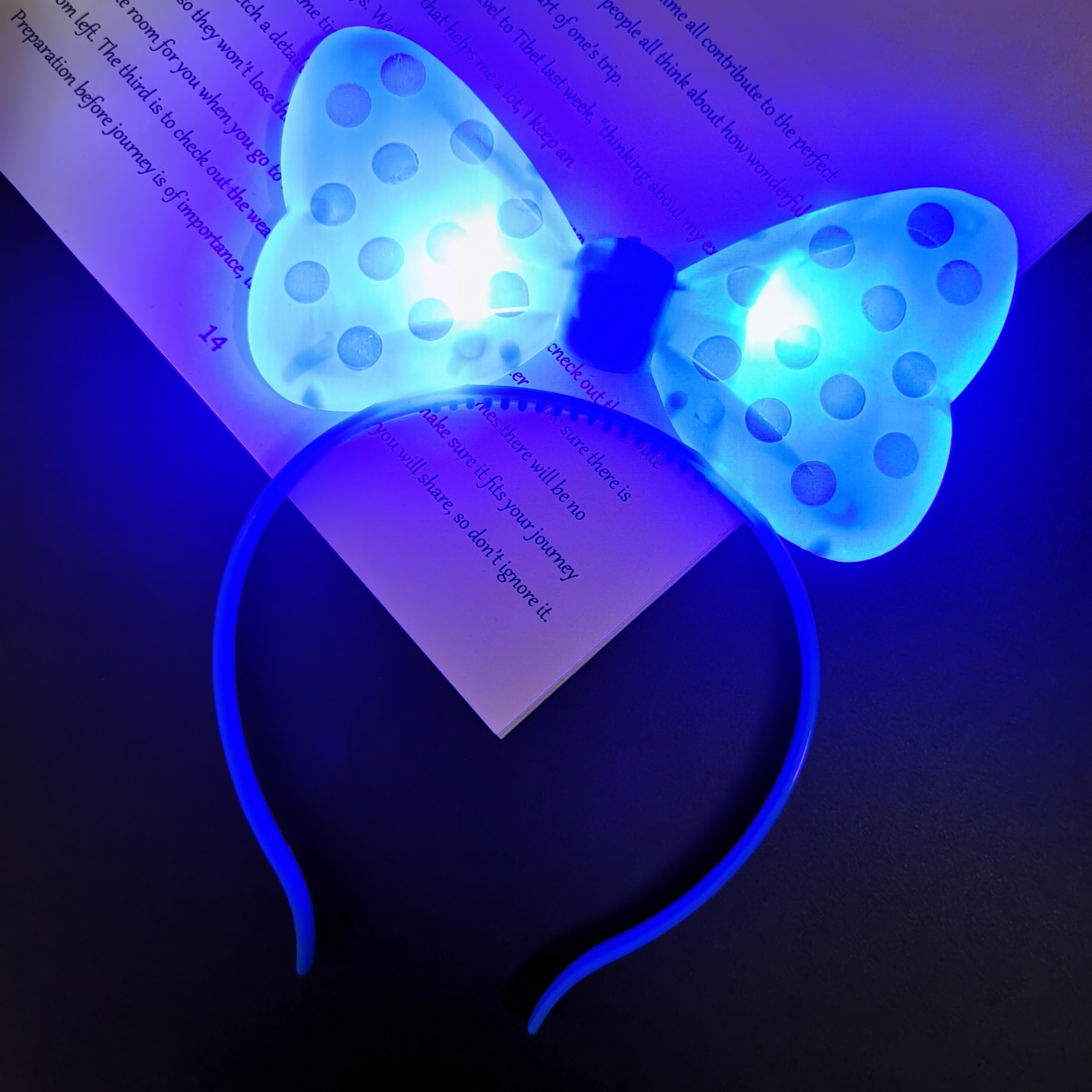 Lazo cabeza aro azul