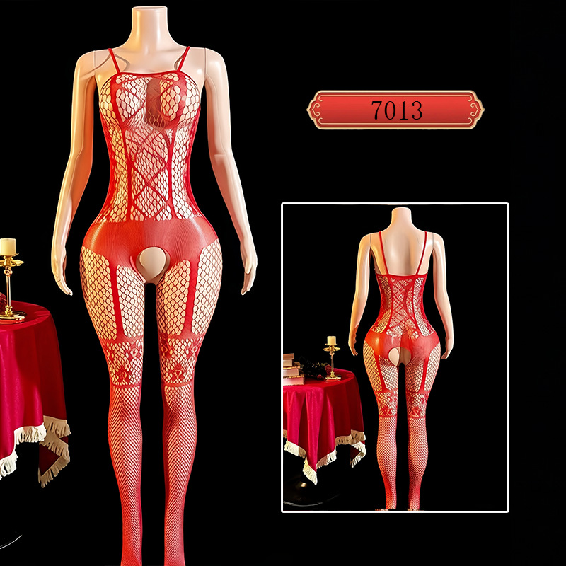 Yue mariposa red ropa interior sexy camiseta transfronteriza europeas y americanas red de pesca elástica coqueteando amor uniforme de cerezo 7013