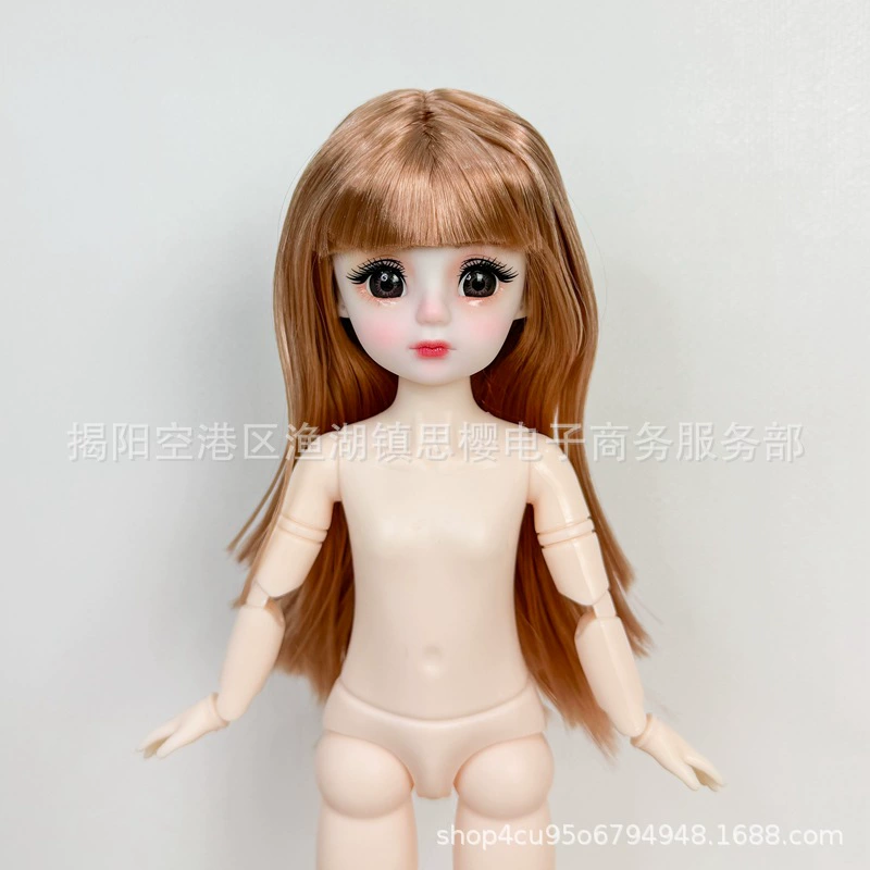 [Школьный цветок макияж] 30 см 6 точек, BJD тело голая кукла 20 суставов 3D настоящие глаза, нэфане кукла девочка игрушки