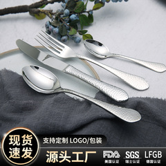 高級ステンレス鋼ステーキナイフとフォーク厚みのある 304 洋食器ナイフ、フォーク、スプーンスターホテル食器在庫あり