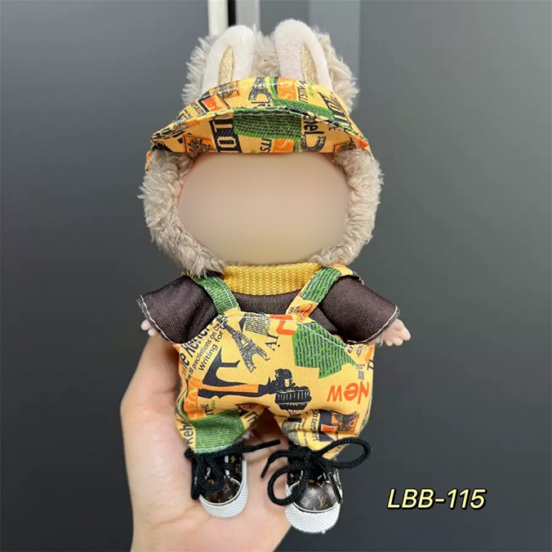 仅衣服适用于17cm拉布布搪胶娃娃毛绒公仔等可穿衣服换装着替套装|undefined