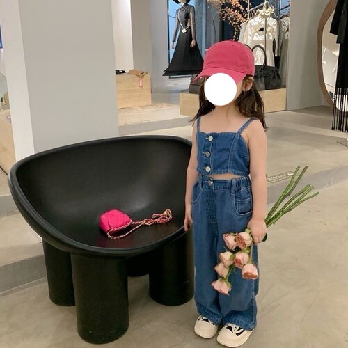Ladies' Tank Top Set  Summer New Arrival Korean Style Baby Washable Soft Denim Two-Piece Set Cross-Border Wholesale