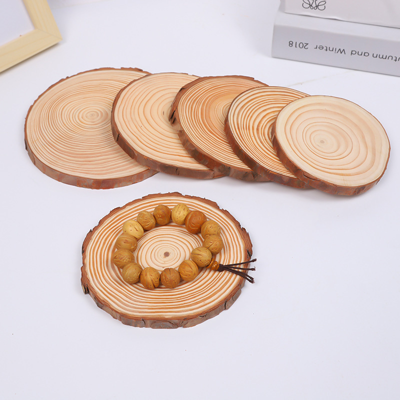 Wood chips DIY round wood chips pine chips wholesale handmade Halloween wooden crafts decoration painting