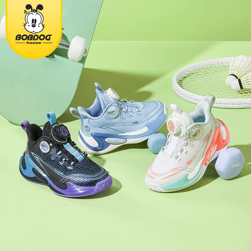 Babs Детская обувь 2024 Новая сетчатая дышащая мужская и женская детская обувь повседневная удобная спортивная обувь среднего и старшего ребенка