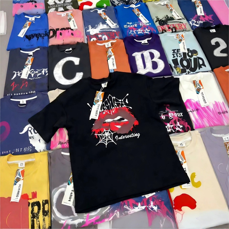 Heavyweight 350g Pure Cotton Short-Sleeve T-Shirt, Unisex, Loose Fit, Thick Top, Summer Men's Clothing Wholesale, Trendy Brand Factory Heavyweight 350g Pure Cotton Short-Sleeve T-Shirt, Unisex, Loose Fit, Thick Top, Summer Men's Clothing Wholesale, Trendy Brand Factory