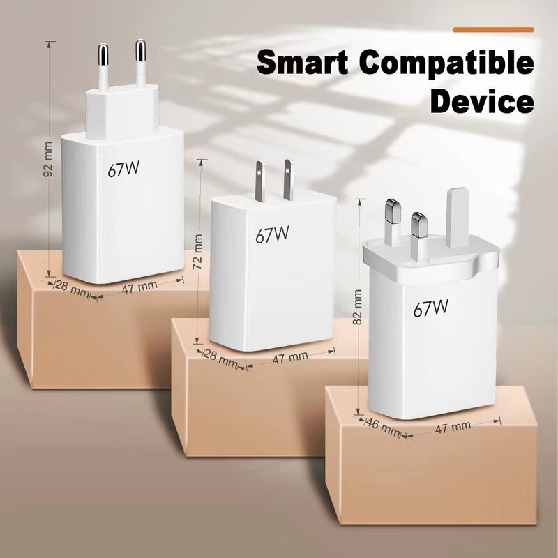 Cross-border foreign trade 67W charging head super fast charging flash charger mobile phone Europe and the United States British 5V5AUSB adapter