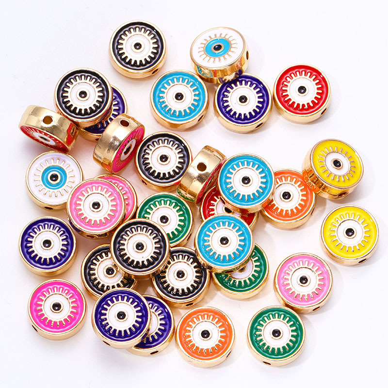 30g Weight Beads Jewelry Making Type 12mm Jewelry Making Size DIY Jewelry Accessories Classification 20 PCS/Package Quantity Alloy Material Devil's Eye Pattern Plating Design Retro, Classic Style Style 20 PCS/Package 12mm Alloy Devil's Eye DIY Jewelry Accessories Beads 12