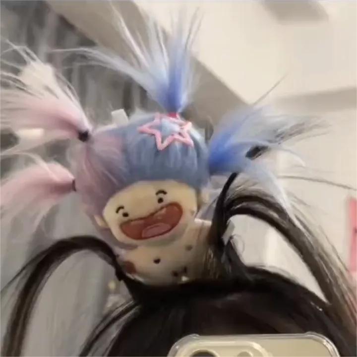 Divertido diadema diente perdido algodón muñeca Linda diversión casera pequeña muñeca horquilla clip tocado novedad