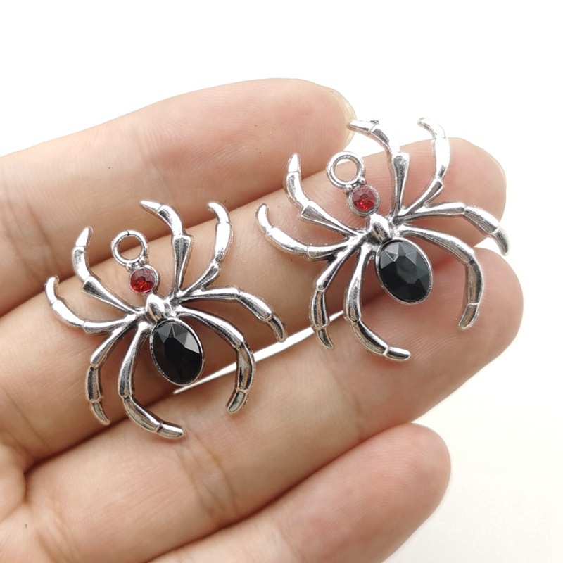 1 Piece Zinc Zinc Alloy Rhinestones Spider Pendant DIY Jewelry Accessories display picture 1