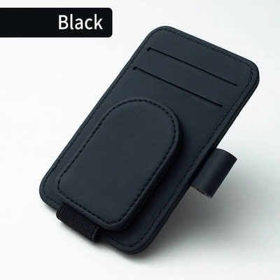 Car Multifunctional Glasses Clip Car Glasses Clip/Bill Clip - black
