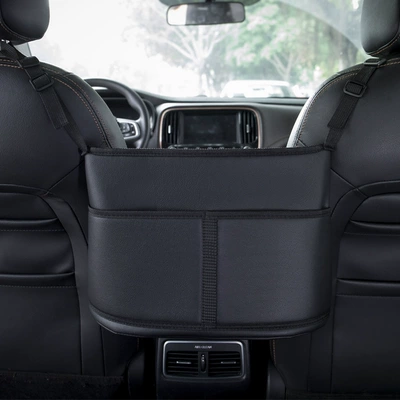 Car Armrest Box Storage Rack Car storage bag/box - h710-seat-room-classic-litchi-pattern-b-pure-black