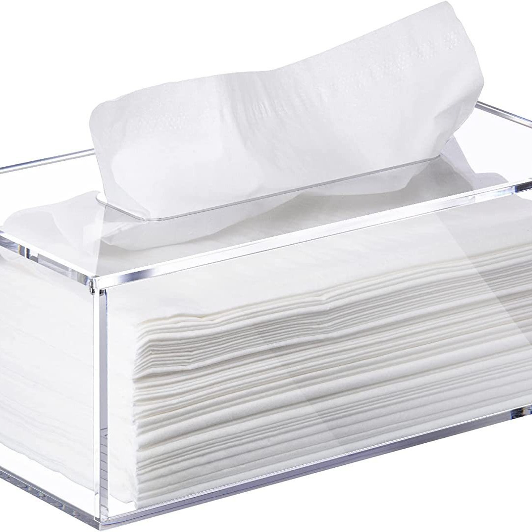 亚克力透明盒子抽纸盒卫生间车用纸抽盒透明客厅抽取式纸巾盒