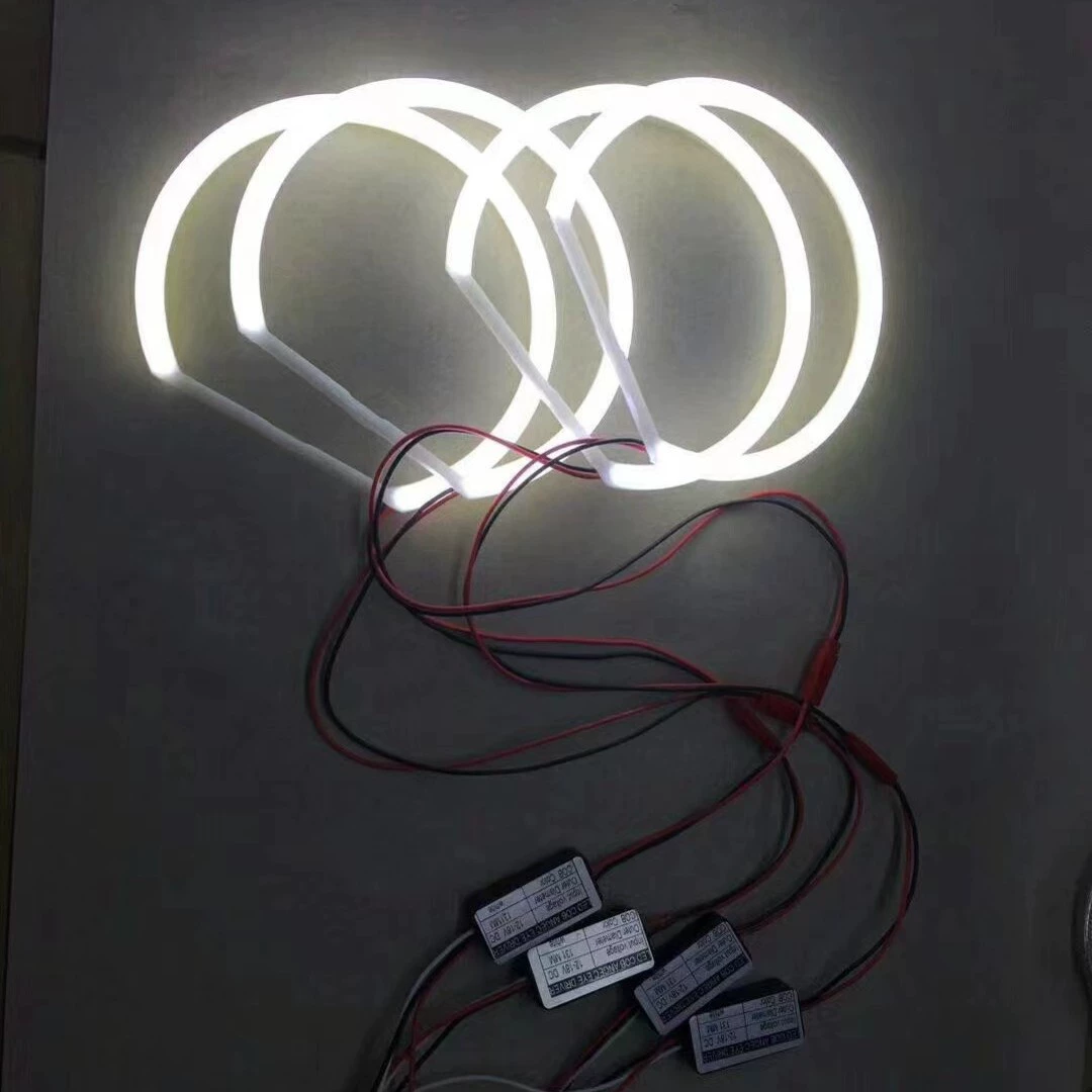 COB cotton angel eye полукруглые дневные ходовые огни, 131/146 мм, белый/жёлтый или RGB, наборы 2–4 шт.