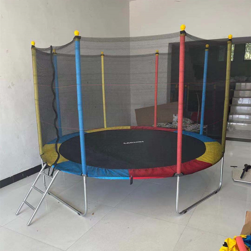 Trampolín 2,44 m para adultos y niños, exterior, con escalera y red de seguridad image 3