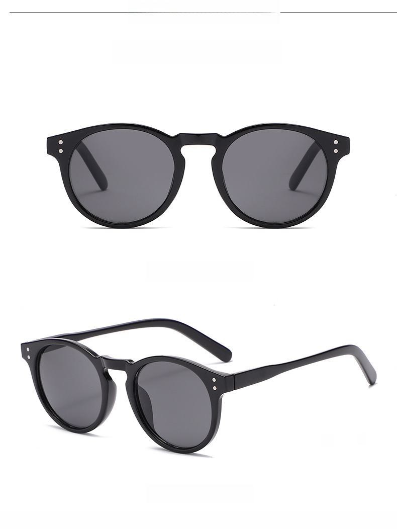 New Retro Small Frame Star Sunglasses Men and Women European and American Street Pat Rice Nails Sunglasses Trend Korean Style Glasses s21244_voghion.com