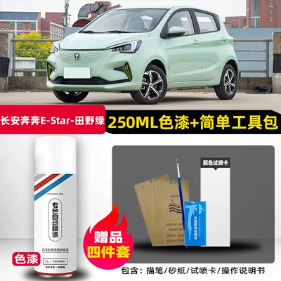 Avtomobil boya qələmləri self-painting snowfield white and - changan-benben-field-green-single-bottle-spray-paint-comes-with-brush-sandpaper