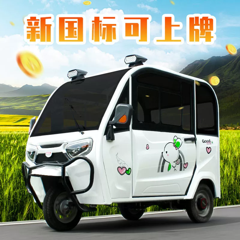 Новый электрический трехколесный велосипед национального стандарта для домашнего использования, женский детский транспортный скутер, трехколесный электромобиль, может быть зарегистрирован как транспортное средство для доставки.