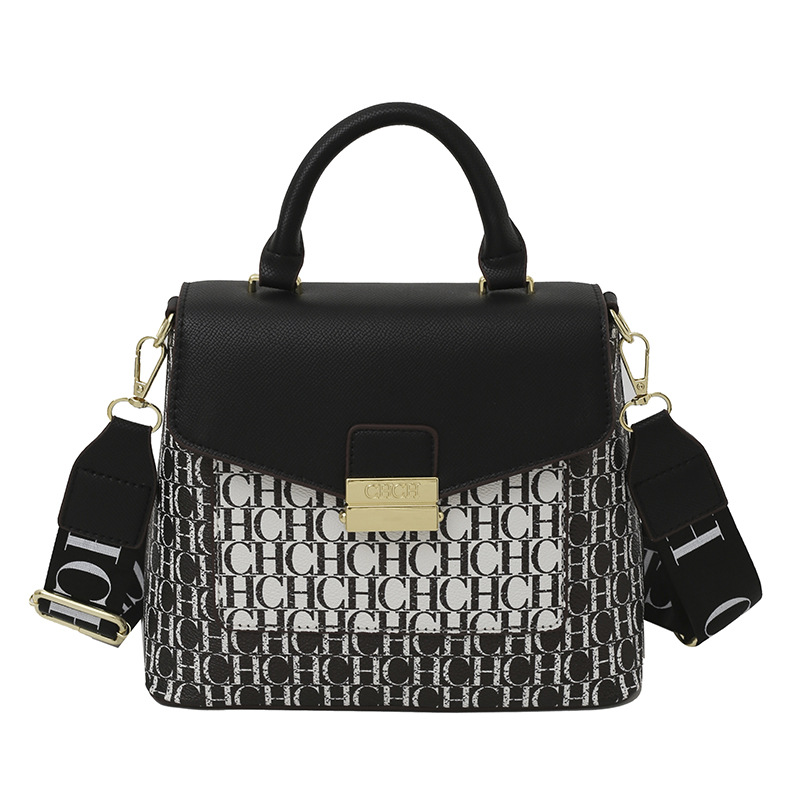 Bolso de hombro transfronterizo para mujer nuevo bolso de moda de gran capacidad con sentido premium retro clásico con letras impresas