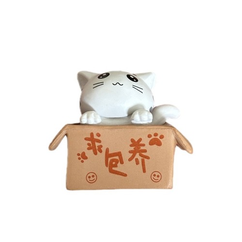新款可爱盒子小猫咪汽车出风口装饰夹子车载空调出风口个性装饰夹