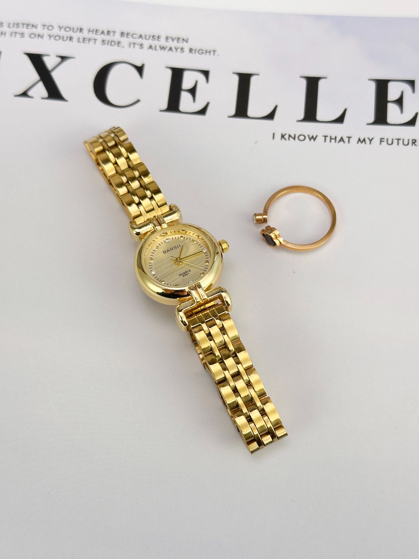 50g Weight Ordinary Glass Mirror Material Stainless Steel Strap Material Watch Classification Pointer Display Type Folding Buckle Buckle Style Round Dial Shape Holiday, Daily Occasion Quartz Movement Solid Color Pattern All Seasons Season Women's Gender Vintage Style, Classic Style Style Vintage Style Classic Style Solid Color Other Printing (Printing) Quartz Watch 17