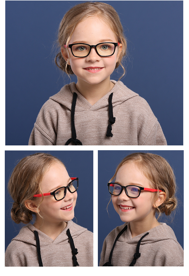 Occhiali da vista anti-luce blu per bambini di nuova moda, occhiali piatti da donna e occhiali in silicone, montatura morbida_voghion.com