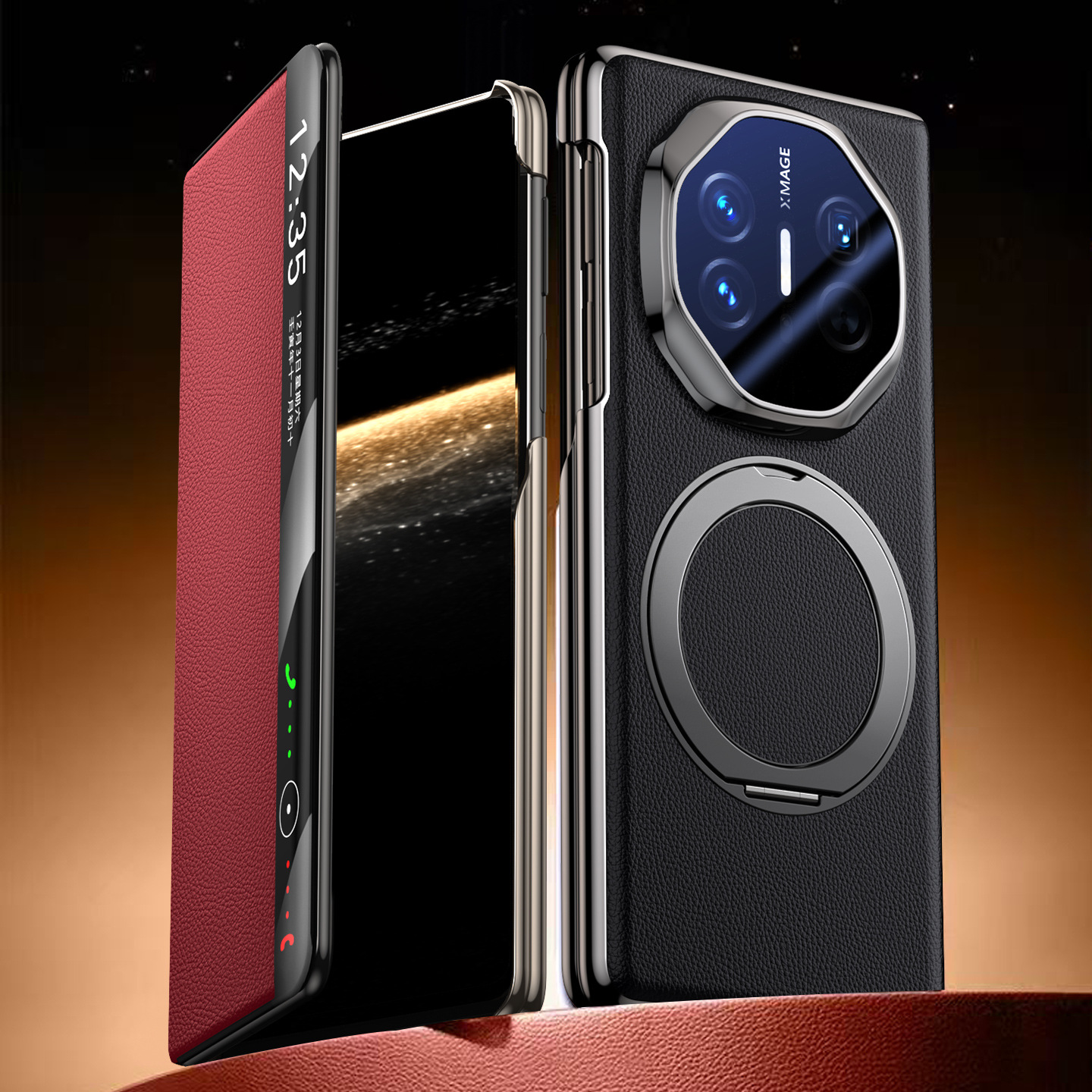 Suitable for Huawei Matex6 Collector's Edition Mobile Phone Case X5 Smart Window Flip Leather Case Magnetic Stand All-Inclusive X3