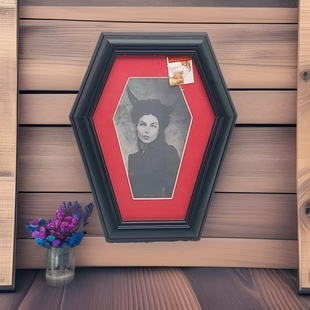 Customized Spot Special-Shaped Hexagonal Photo Frame Retro American Black Solid Wood Photo Frame Containing Cardboard Plexiglass