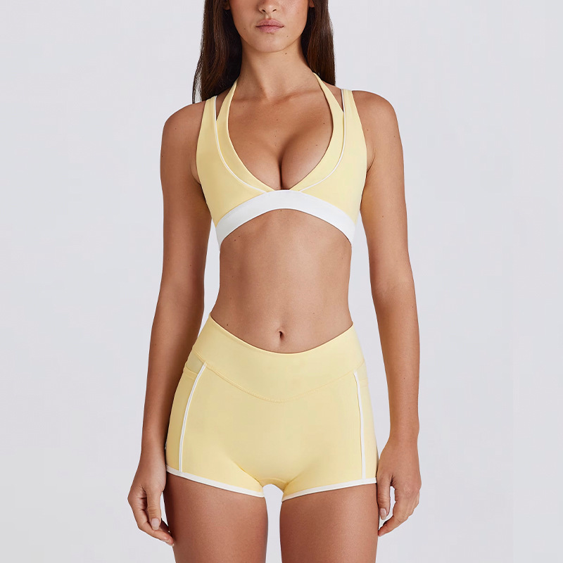 Shorts suit-warm yellow