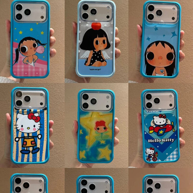 YQ universal interchangeable back panel liquid silicone iPhone 17 Pro Max phone case, cartoon full-cover, alternative to the same model 16 Pro YQ universal interchangeable back panel liquid silicone iPhone 17 Pro Max phone case, cartoon full-cover, alternative to the same model 16 Pro