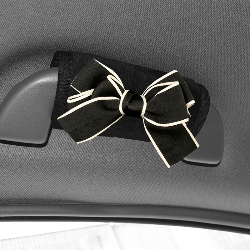 Tejido amor arco mango de automóvil guante de freno interior mango de puerta cubierta de protección mango de techo decoración