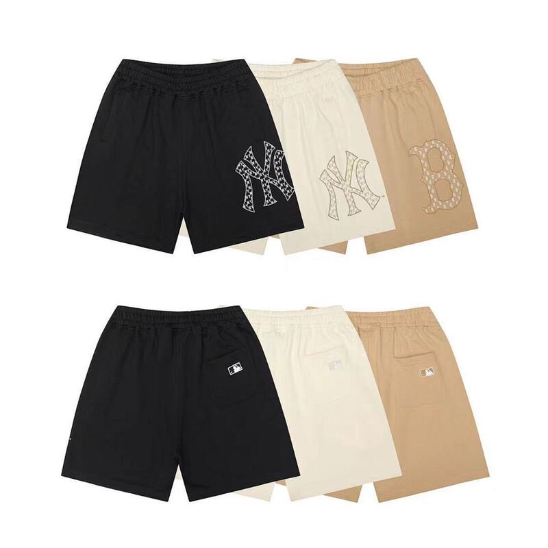 High-End Version. Mlb Printed Lettering, Comfortable and Casual, Unisex Couple Style, Spring and Summer Versatile Loose Waist Shorts