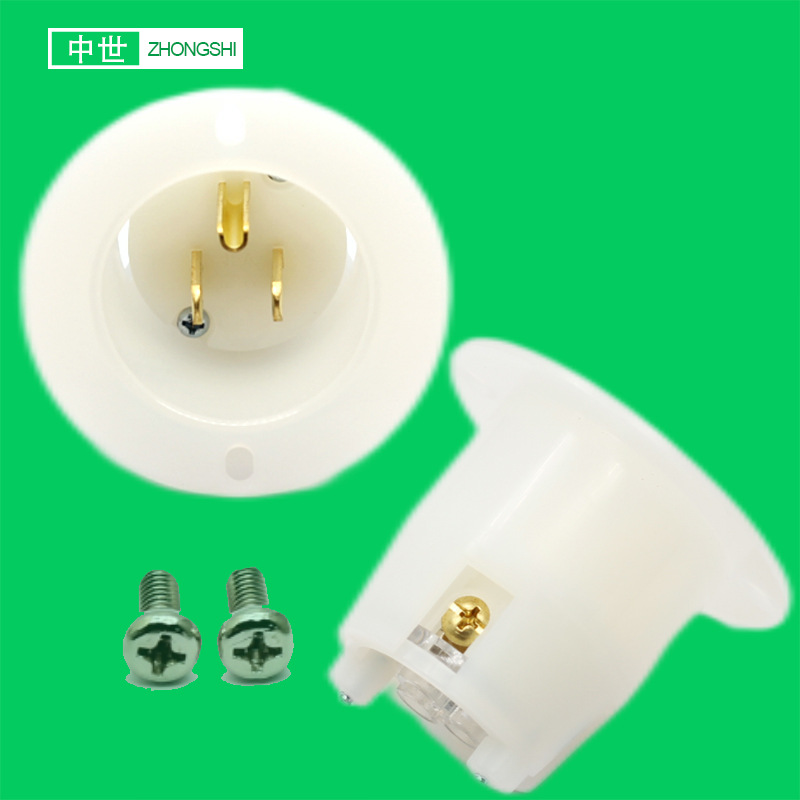 NEMA 5-15美标组装插座 15A125V 3针 E350413 发电机设备用现货