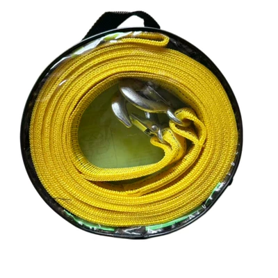 Car Heavy-Duty Towing Rope 4.5m Ton Traction Rope Double-Layer Thickened Nylon Rope Pull Vehicle Multifunctional Towing Strap (Trailer rope/net/strap) - yellow-tow-rope-55m-tons-claw-hook