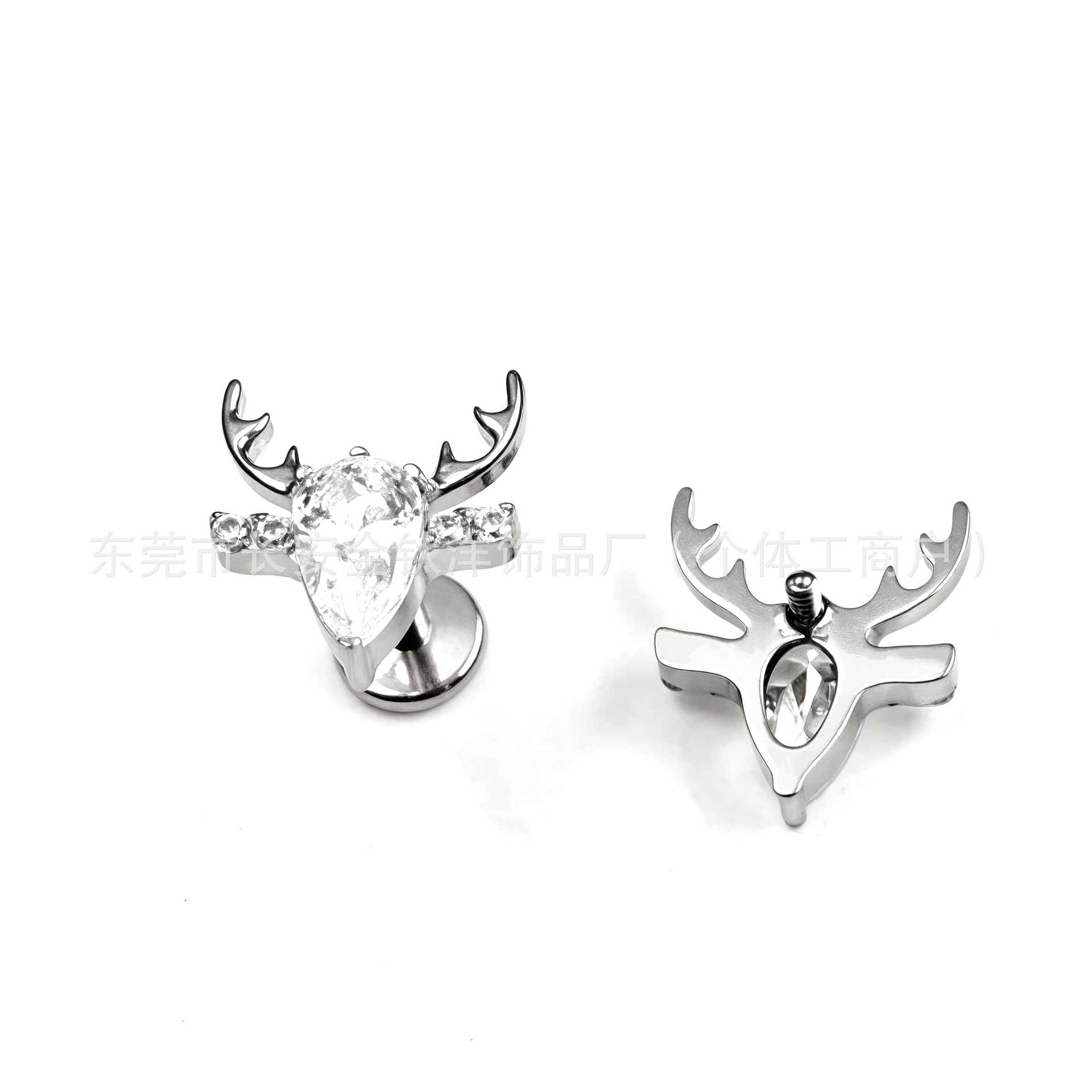 Labret piercing jewelry detail image