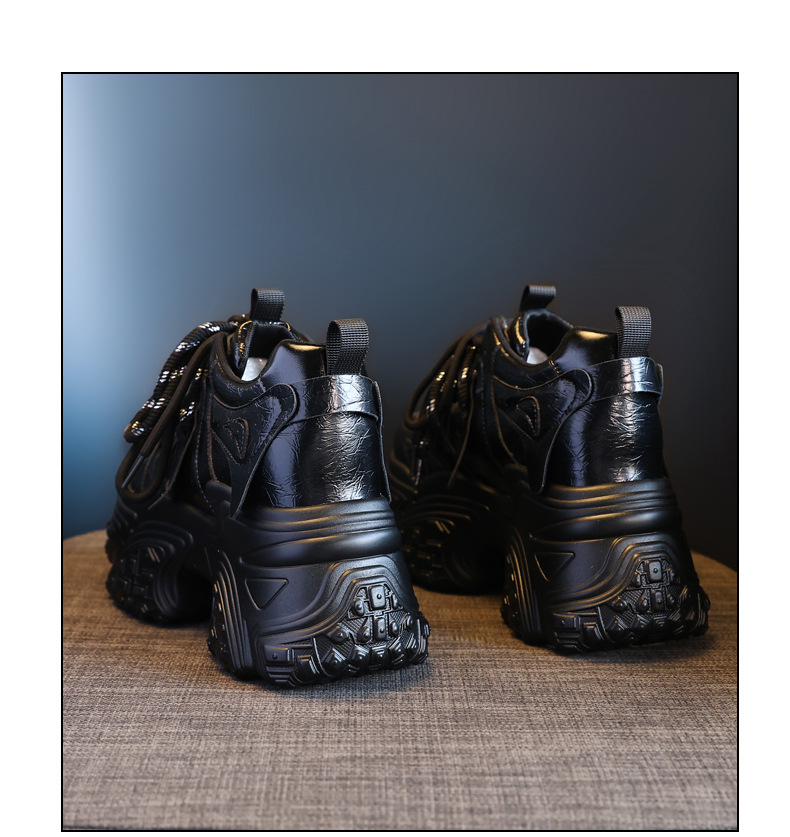 Giày sneaker nữ đế dày độn cao bên trong, phong cách thể thao thường ngày — Màu be chi tiết 23