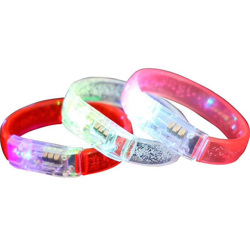 Brazalete luminoso electrónico al por mayor atmósfera de concierto pulsera fluorescente ayuda luz nocturna LED mezcla personalizada