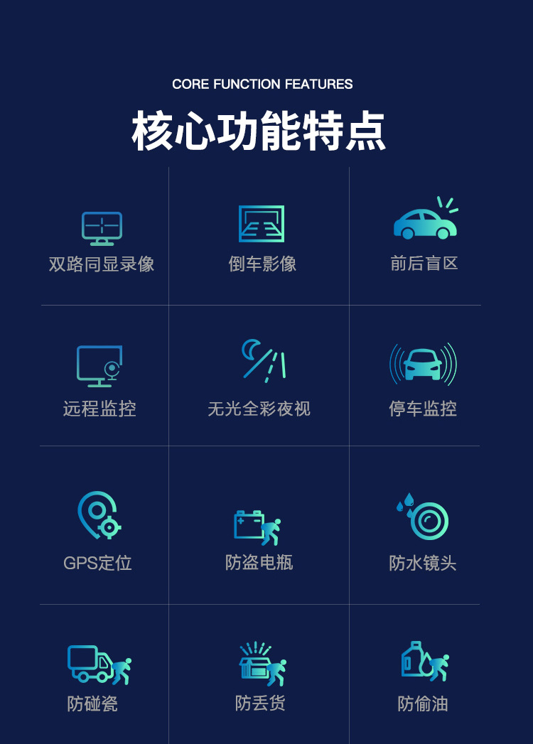 Wide-Screen Dashboard Dash Cam 1080P Reversing Voice-Controlled Android Ar Navigator Bluetooth Electronic Dog Remote Control