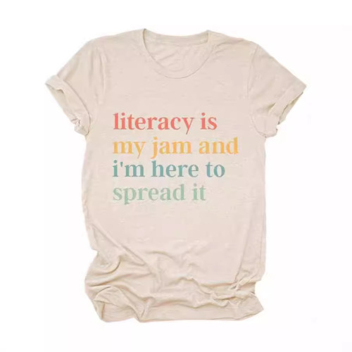 FluentInfoWellLanguage Western and Eastern Style Casual T-Shirt for Women, V-Neck Summer Comfort Short Sleeve Fashion