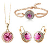 Jewelry, crystal earings, earrings, set, European style, suitable for import, 3 piece set