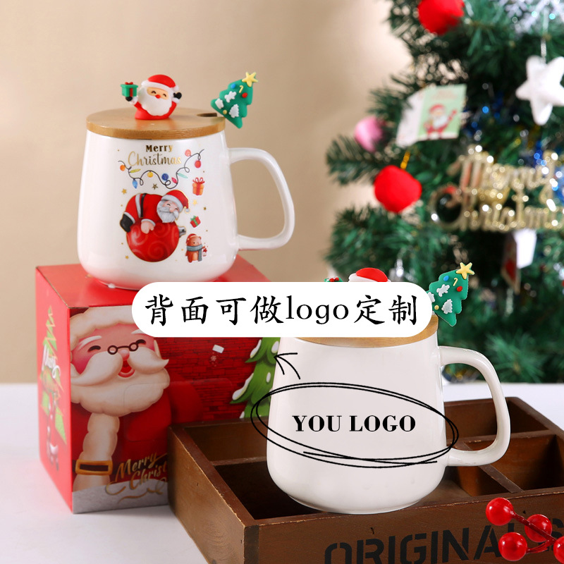 Taza de Cerámica Navideña de Dibujos Animados, Resistente a Altas Temperaturas para Navidad image 3