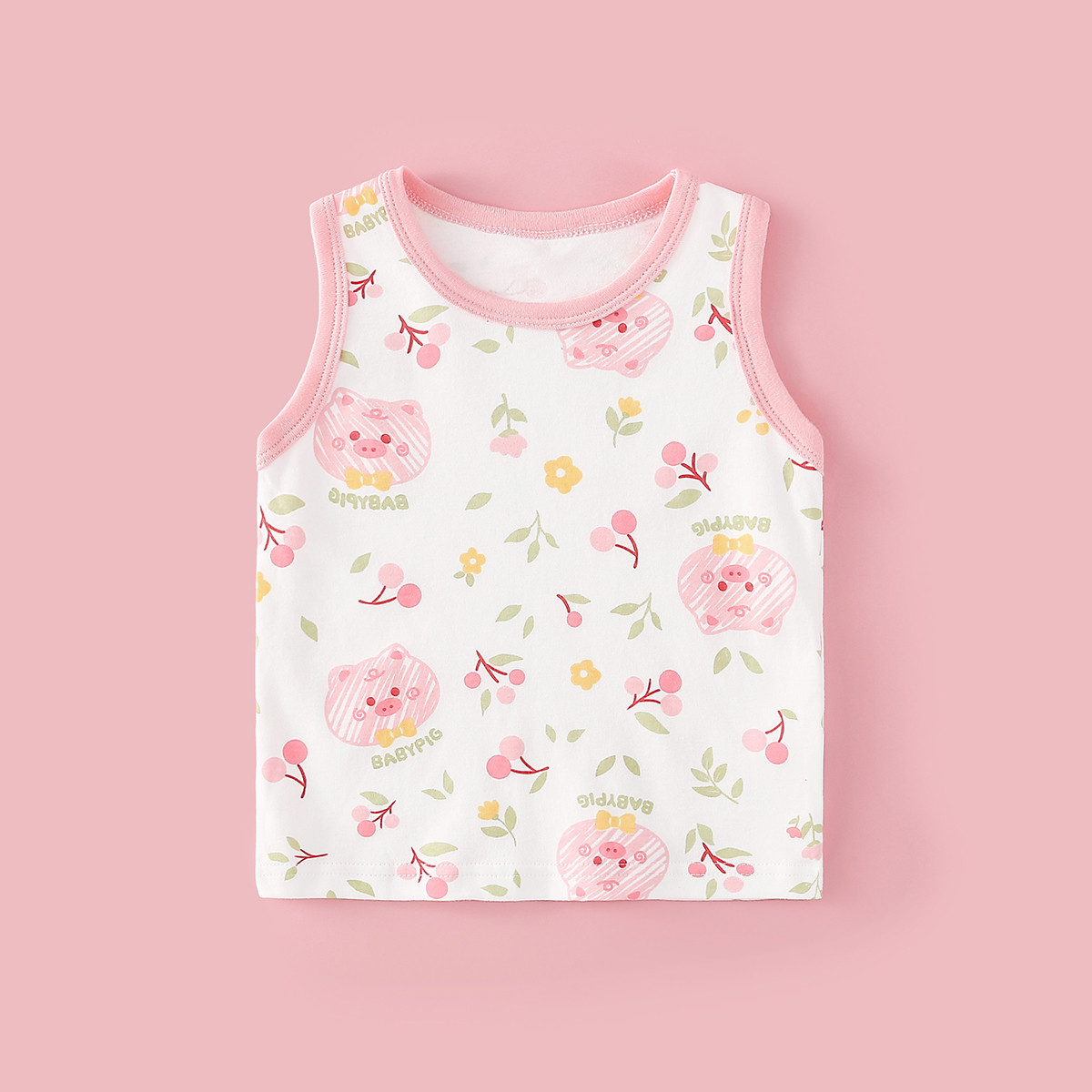 代理の赤ちゃんのベストの服の夏の薄いタイプの子供の純綿の上着の男女の子供のガーターの袖なしの底のシャツ