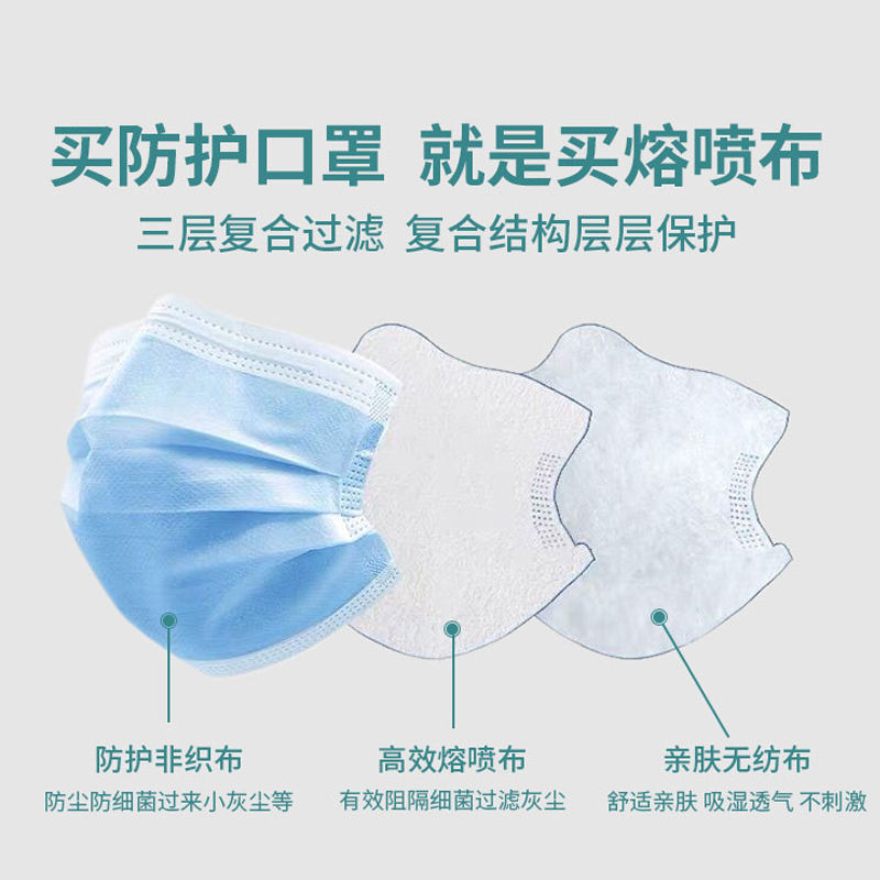 Yi 'an A603 protective dustproof meltblown cloth disposable flat three-layer nonwoven fabric three-dimensional wholesale