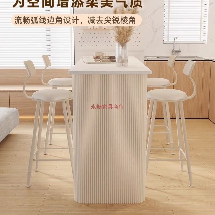 Light Luxury Slate Bar Table for Home Living Room Kitchen Side Partition Bar Balcony Wall-Mounted Small Apartment High Table