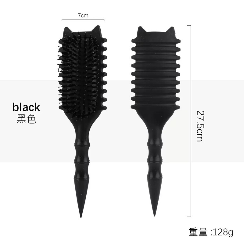 クロスボーダーバウンスカール定義スタイリングコーム、ヘアコーム、頭皮マッサージコーム、滑らか髪エアバッグコーム、猫耳エアパッドコーム|undefined