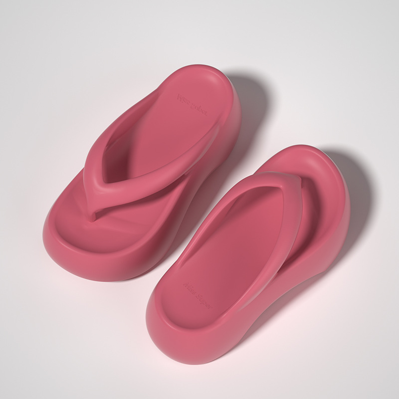 로즈 레드 (7cm 두꺼운 바닥 높은 얇은 빛 피곤하지 않은 발)