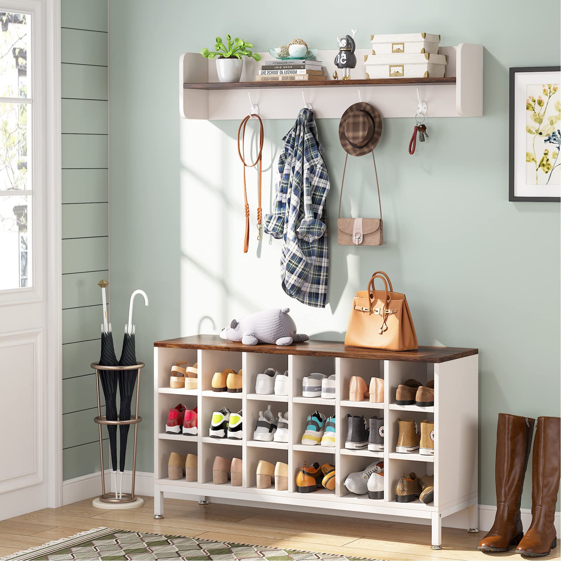 Amazon's Best-Selling Open Shoe Cabinet Clothes Rack Simple Bedroom Coat Rack Clothes Rack Room Home Storage Rack