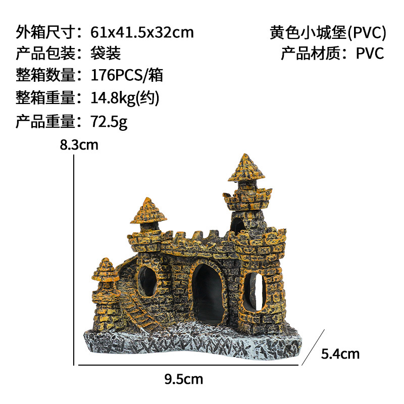 Decoración de micropaisaje de villa de estilo europeo, artesanías de resina, paisajismo de casa, castillo de dibujos animados, decoración de casa pequeña, venta caliente