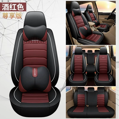 Modelə uyğun (Original) oturacaq örtükləri leather seven-seat special car seat - cys-c-15-wine-red-seven-seat-exclusive-version-split-11